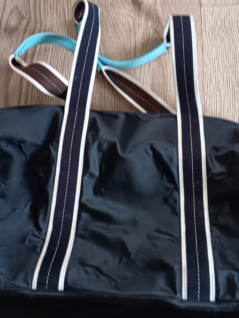 Coach  Black, Brown & Blue Extra Large Hampton Duffle Travel Bag ⚘️ - Picture 15 of 15